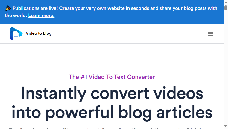 Video To Blog