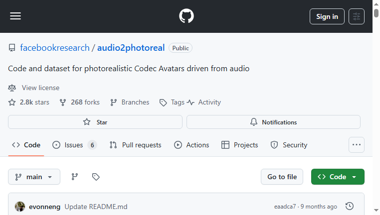Audio2Photoreal by Meta
