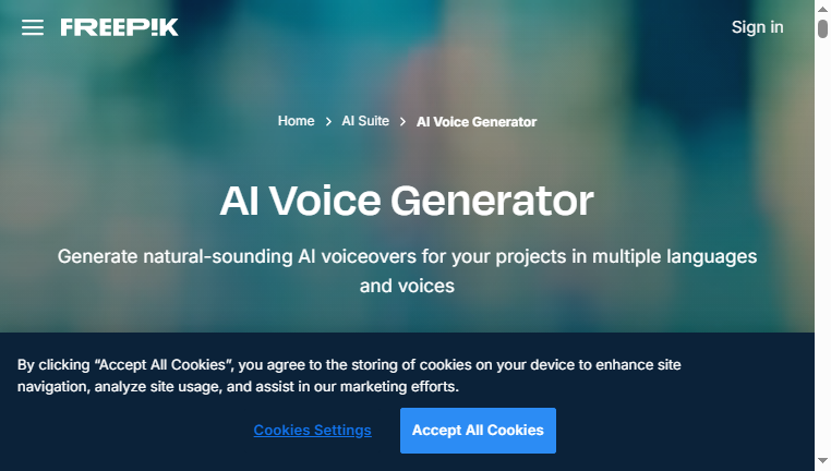 AI Voice Generator Freepik