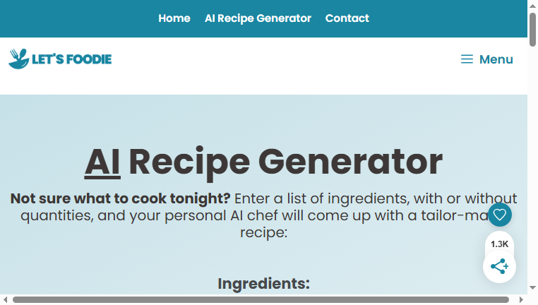 Recipes By AI