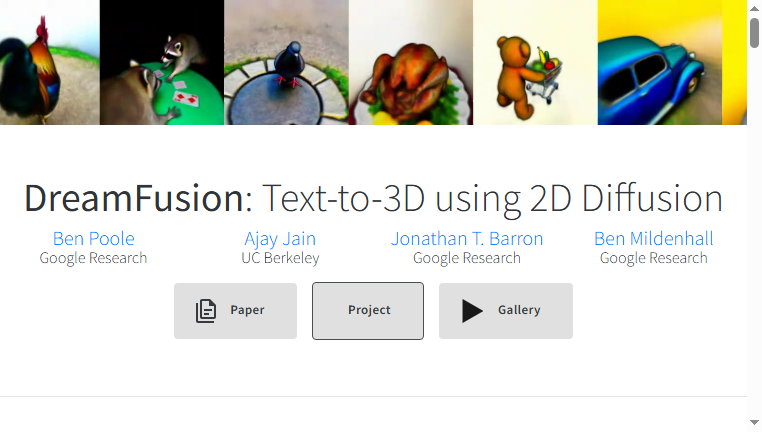 DreamFusion 3D