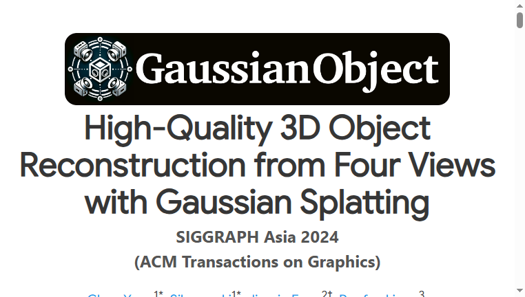 GaussianObject