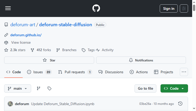 Deforum Stable Diffusion