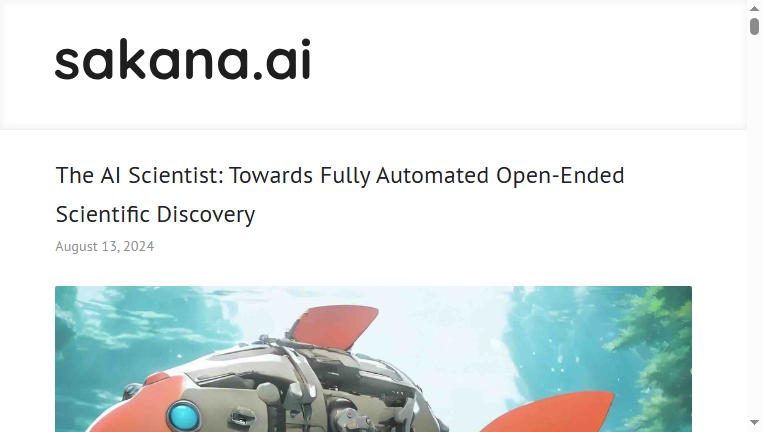 AI Scientist by Sakana