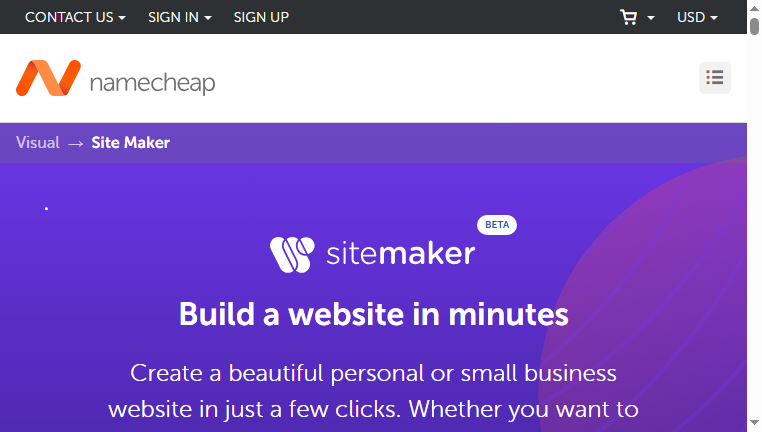 Site Maker Namecheap
