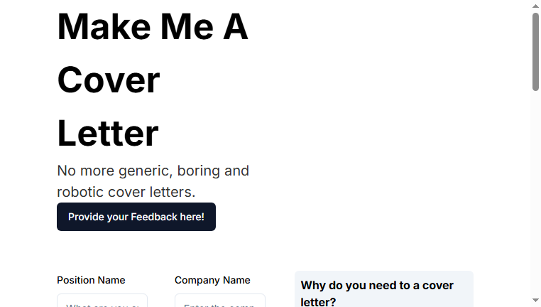 Make Me A Cover Letter