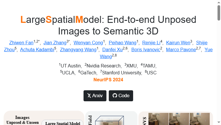 LargeSpatialModel (LSM)