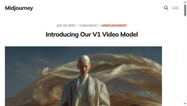Midjourney Video V1