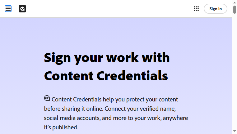Adobe Content Credentials