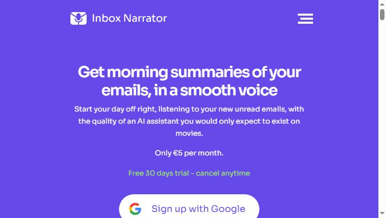 Inbox Narrator