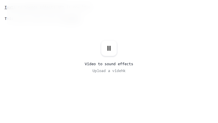 Video to Sounds Effects