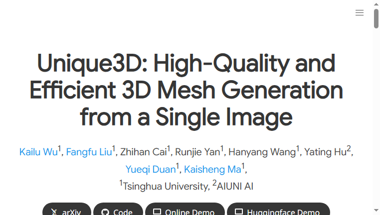 Unique3D