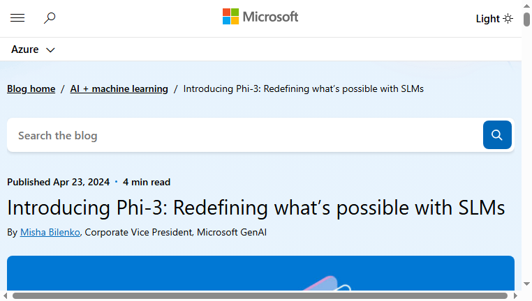 Phi-3-mini by Microsoft