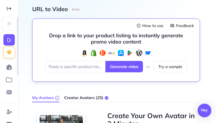 URL to UGC by HeyGen