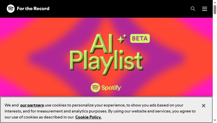 AI Playlists by Spotify