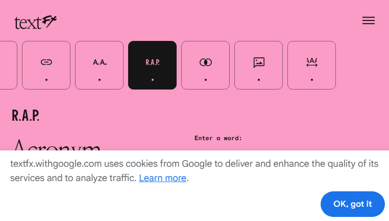 TextFX by Google